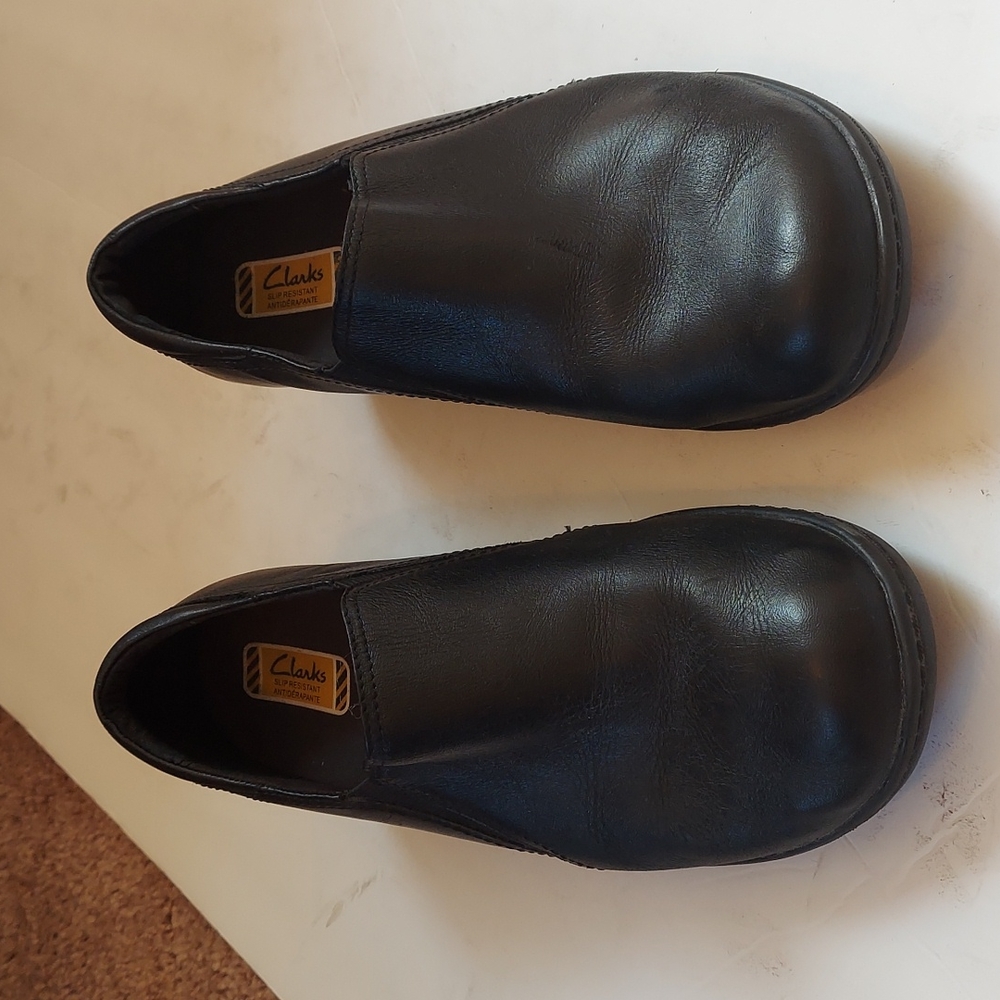 Clark Slip Resistant Slip Ons Black Size 9.5